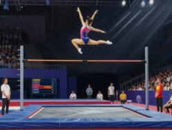 Hasil Pertandingan Kejuaraan Senam Trampolin Guna Menilai Ketinggian Dan Ketepatan Lompatan